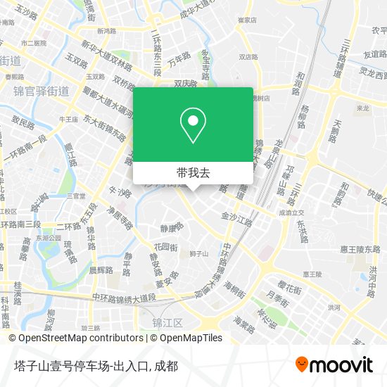 塔子山壹号停车场-出入口地图