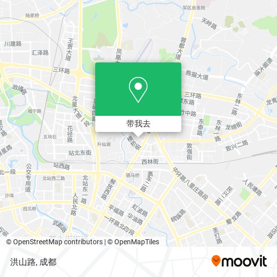 洪山路地图