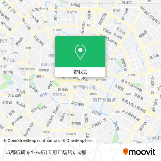 成都痘研专业祛痘(天府广场店)地图