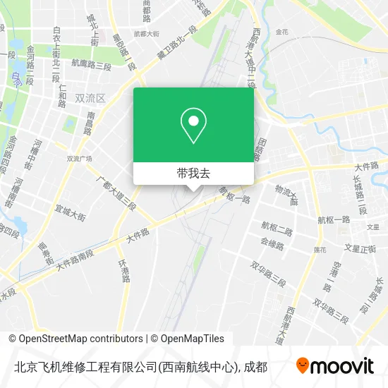 北京飞机维修工程有限公司(西南航线中心)地图