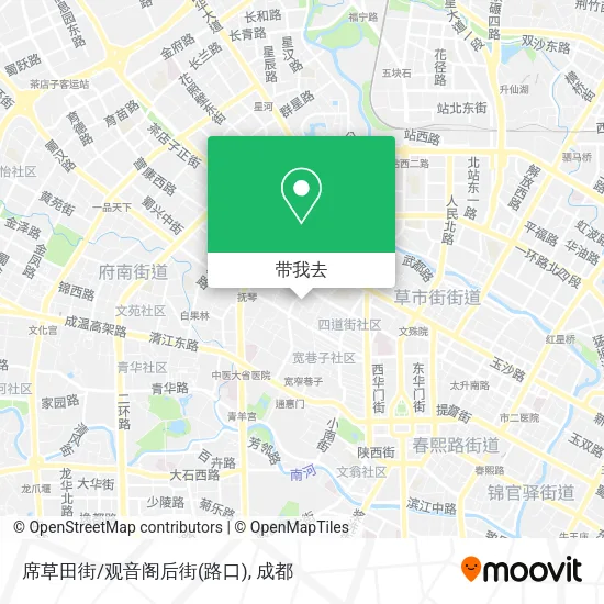 席草田街/观音阁后街(路口)地图