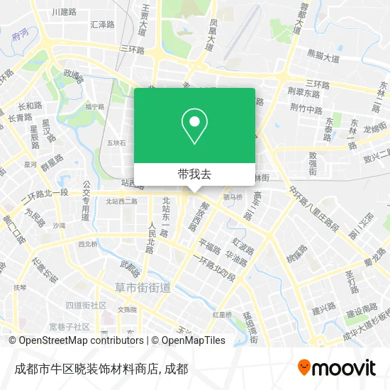 成都市牛区晓装饰材料商店地图