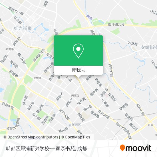 郫都区犀浦新兴学校-一家亲书苑地图