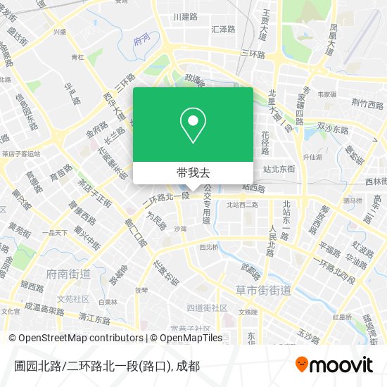 圃园北路/二环路北一段(路口)地图