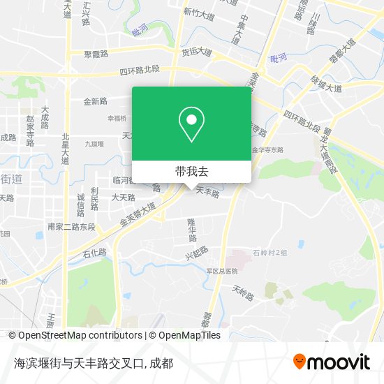 海滨堰街与天丰路交叉口地图