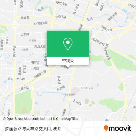梦丽莎路与天丰路交叉口地图