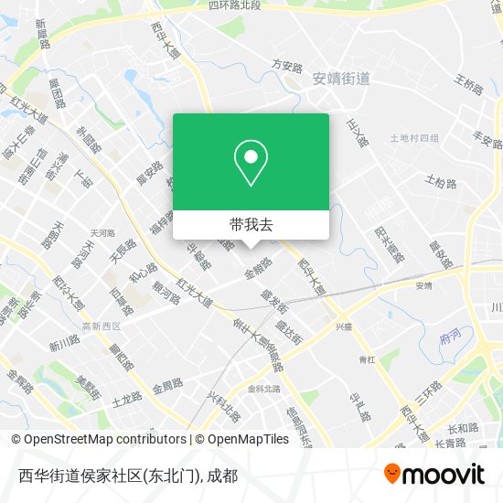 西华街道侯家社区(东北门)地图