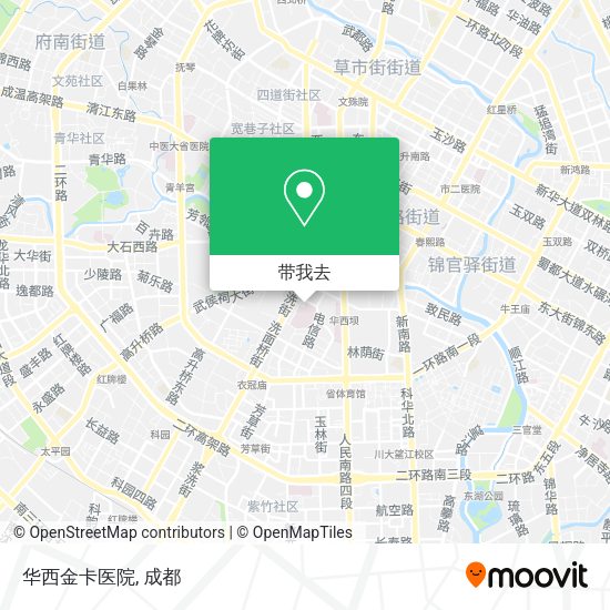 华西金卡医院地图