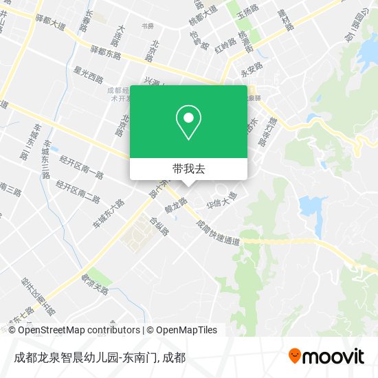 成都龙泉智晨幼儿园-东南门地图