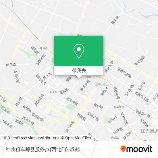 神州租车郫县服务点(西北门)地图