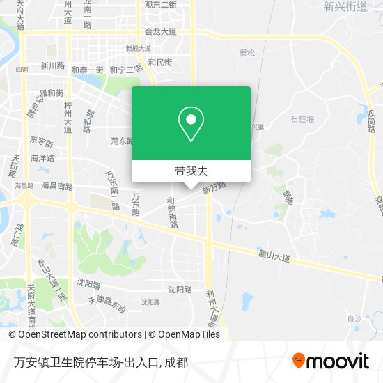 万安镇卫生院停车场-出入口地图