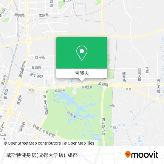 威斯特健身房(成都大学店)地图