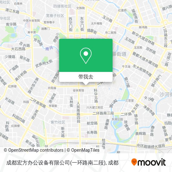 成都宏方办公设备有限公司(一环路南二段)地图