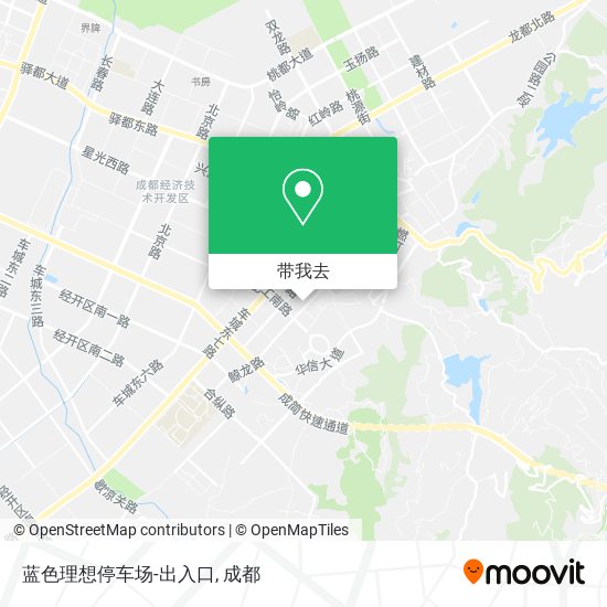 蓝色理想停车场-出入口地图