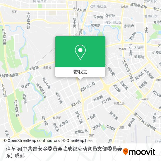 停车场(中共普安乡委员会驻成都流动党员支部委员会东)地图
