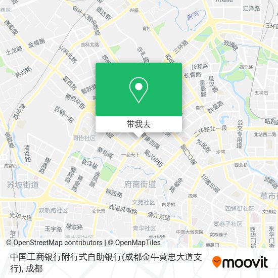 中国工商银行附行式自助银行(成都金牛黄忠大道支行)地图