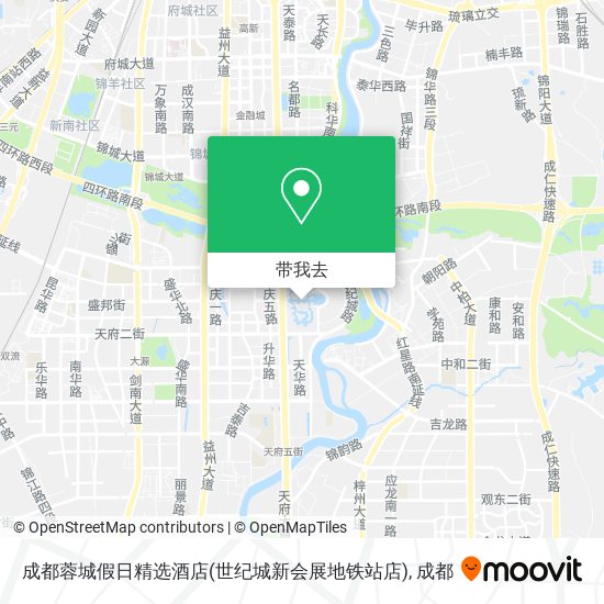 成都蓉城假日精选酒店(世纪城新会展地铁站店)地图