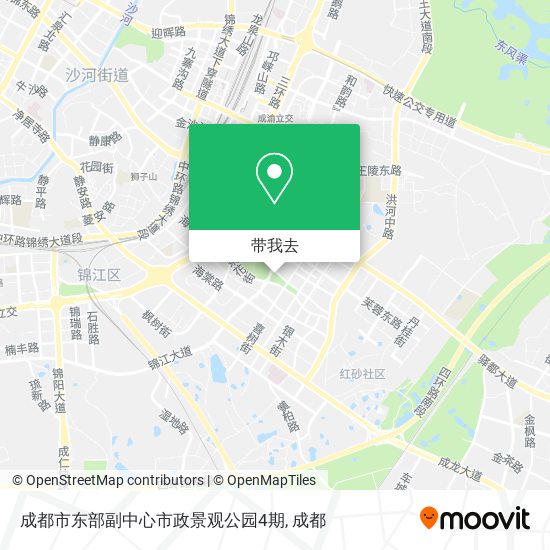 成都市东部副中心市政景观公园4期地图