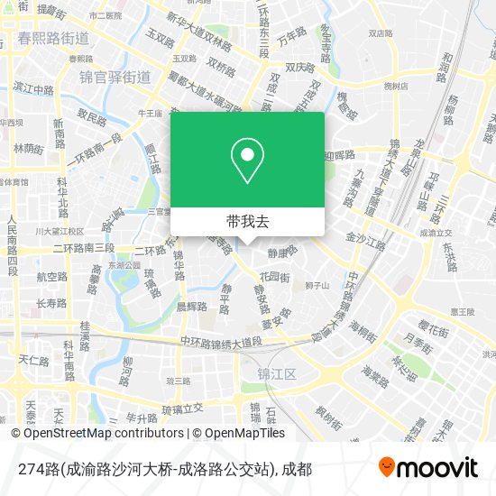 274路(成渝路沙河大桥-成洛路公交站)地图