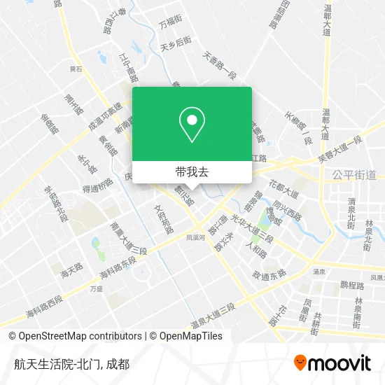航天生活院-北门地图