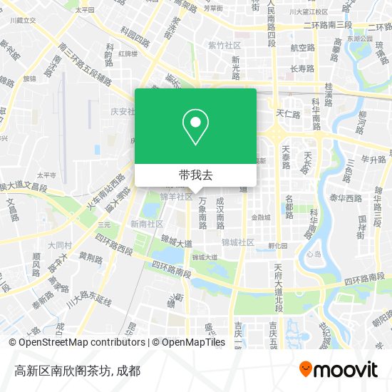 高新区南欣阁茶坊地图