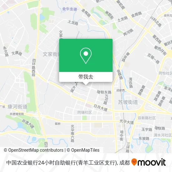 中国农业银行24小时自助银行(青羊工业区支行)地图