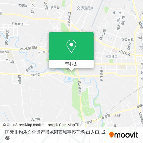 国际非物质文化遗产博览园西城事停车场-出入口地图
