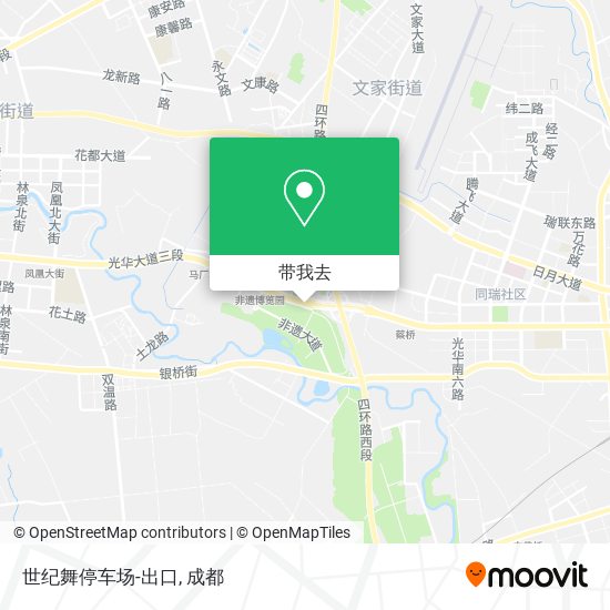 世纪舞停车场-出口地图