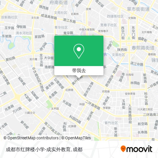 成都市红牌楼小学-成实外教育地图