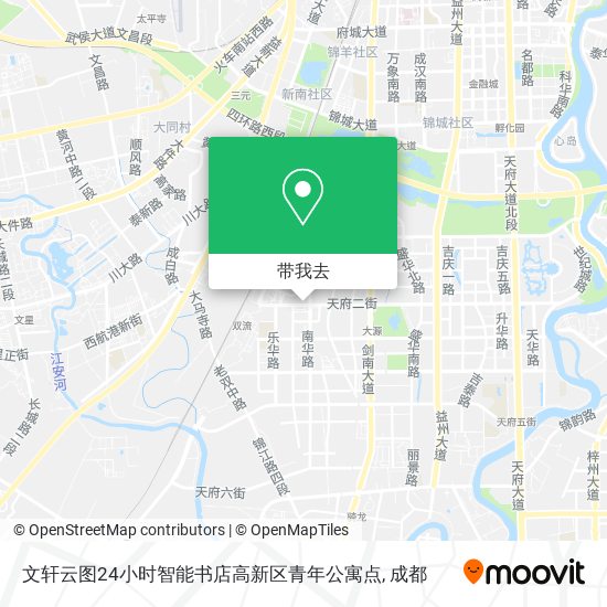 文轩云图24小时智能书店高新区青年公寓点地图
