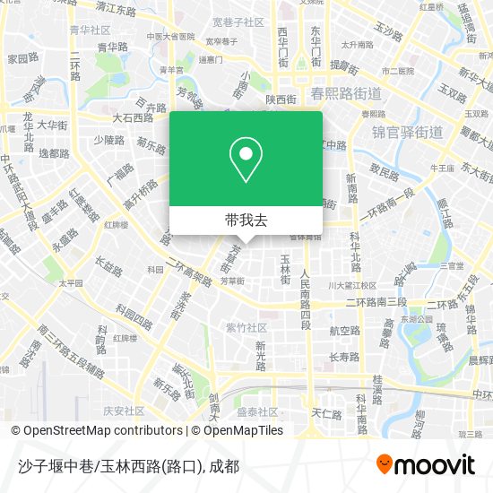 沙子堰中巷/玉林西路(路口)地图