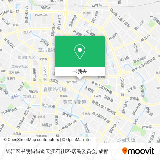 锦江区书院街街道天涯石社区-居民委员会地图