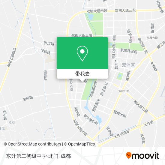 东升第二初级中学-北门地图