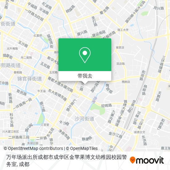 万年场派出所成都市成华区金苹果博文幼稚园校园警务室地图