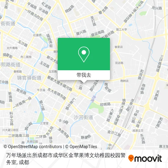 万年场派出所成都市成华区金苹果博文幼稚园校园警务室地图