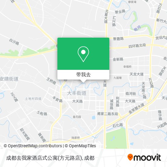 成都去我家酒店式公寓(方元路店)地图