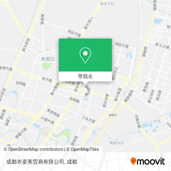 成都衣姿美贸易有限公司地图