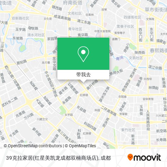 39克拉家居(红星美凯龙成都双楠商场店)地图