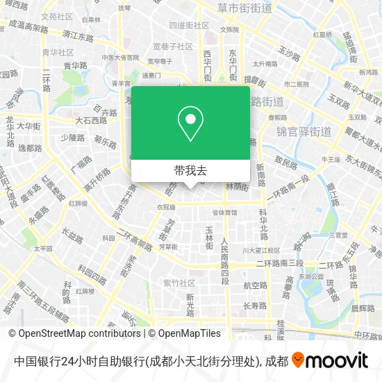 中国银行24小时自助银行(成都小天北街分理处)地图