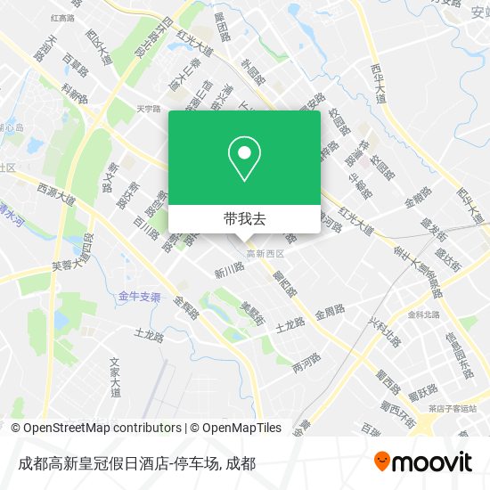 成都高新皇冠假日酒店-停车场地图