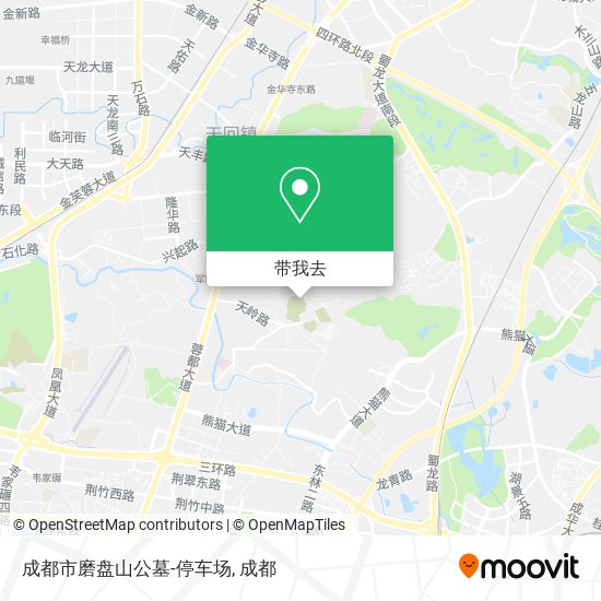 成都市磨盘山公墓-停车场地图