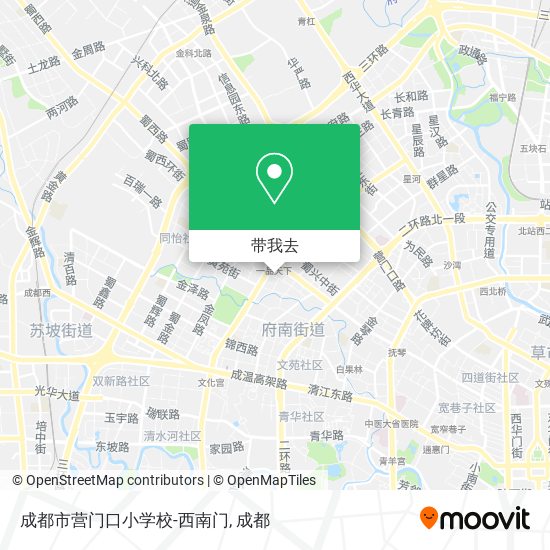 成都市营门口小学校-西南门地图