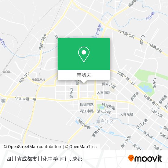 四川省成都市川化中学-南门地图