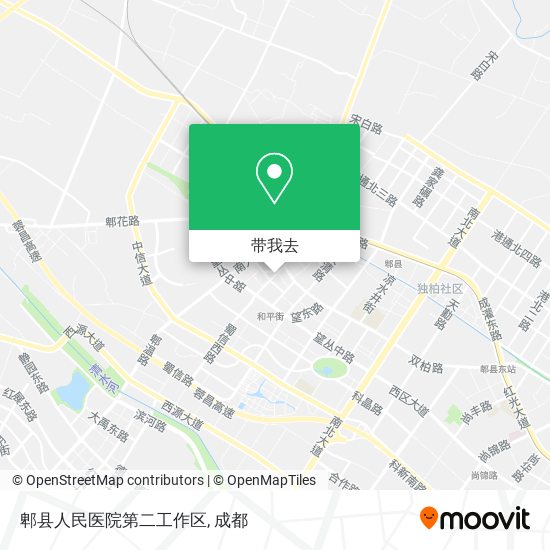 郫县人民医院第二工作区地图