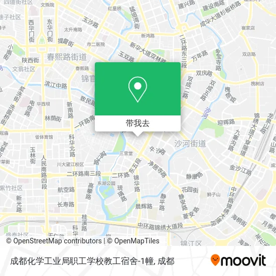 成都化学工业局职工学校教工宿舍-1幢地图