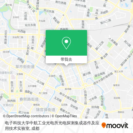 电子科技大学中航工业光电所光电探测集成器件及应用技术实验室地图