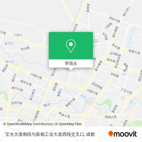 宝光大道南段与新都工业大道西段交叉口地图