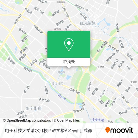 电子科技大学清水河校区教学楼A区-南门地图