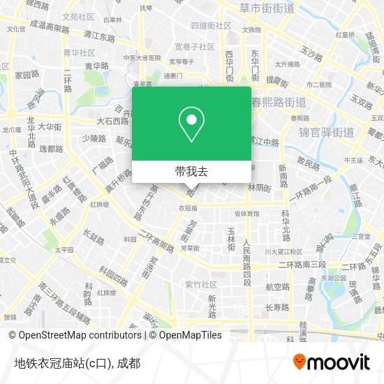 地铁衣冠庙站(c口)地图