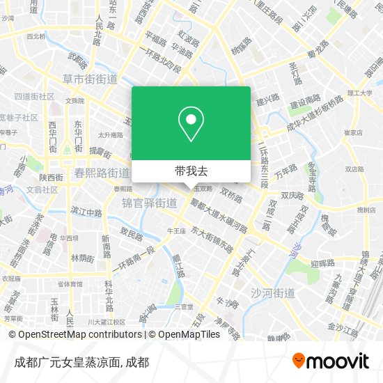 成都广元女皇蒸凉面地图